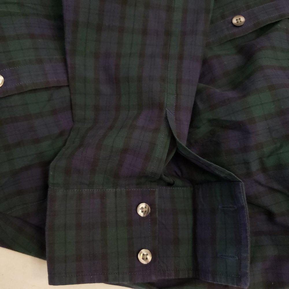 Blue Button Down Pendleton Womens Shirt Blouse Pl… - image 6